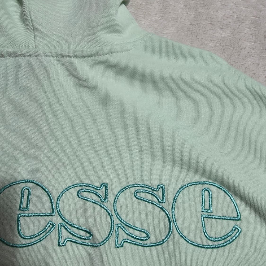 (S)여성 엘레쎄 크롭 후드티 민트 상품이미지4