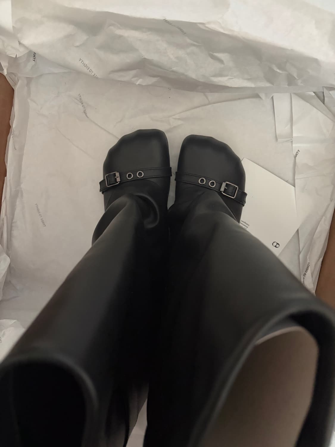 쓰리투에이티 ANIMAL WRINKLE LEAHTER BOOTS BLAC 상품이미지5