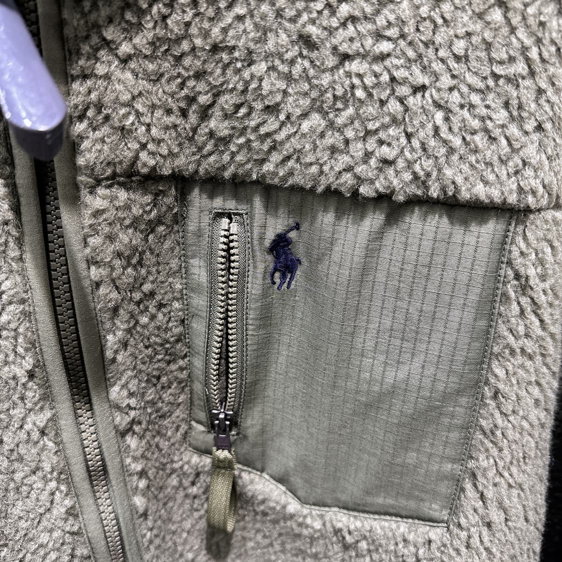 폴로 남성 올리브 플리스 짚업 자켓 80% 상품이미지2