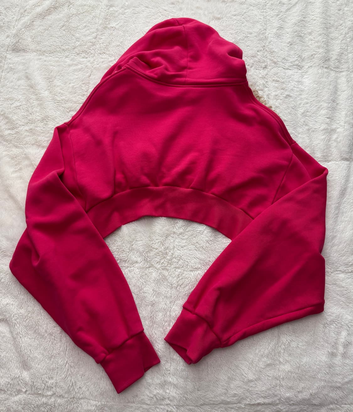 체리퀴리 퍼 크롭 후드티 상품이미지5