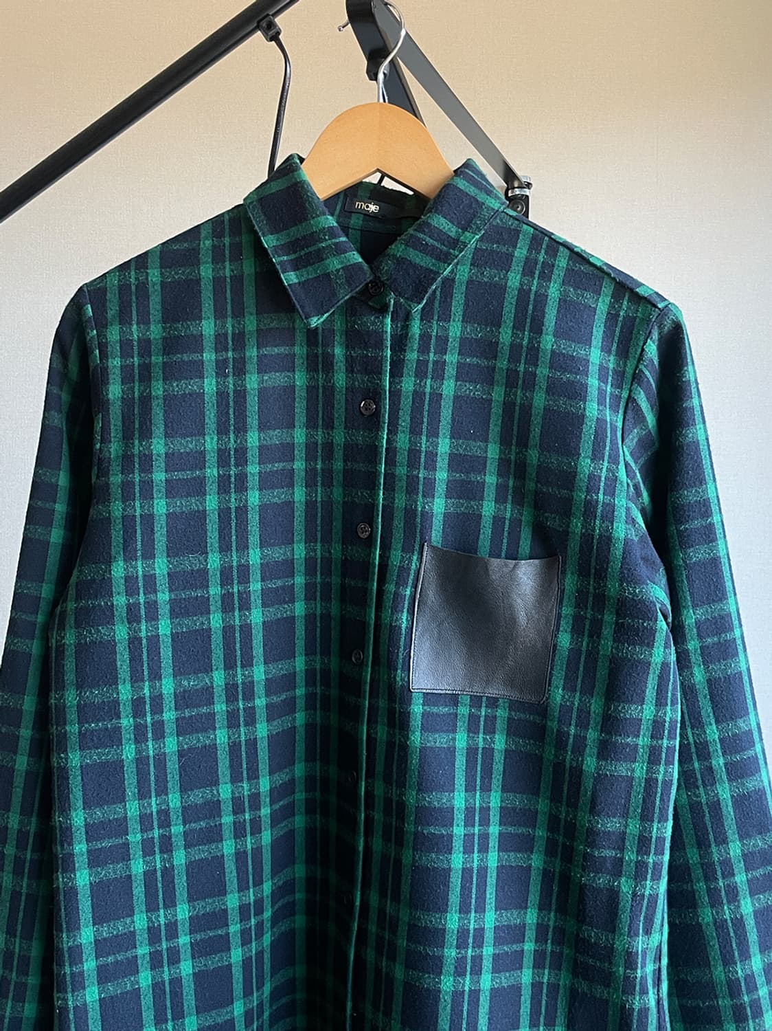 마쥬 그린 체크 원피스 상품이미지2