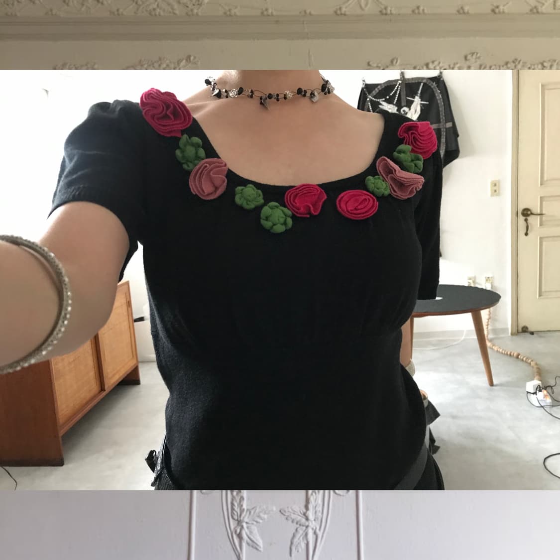  vintage flower knit 상품이미지2