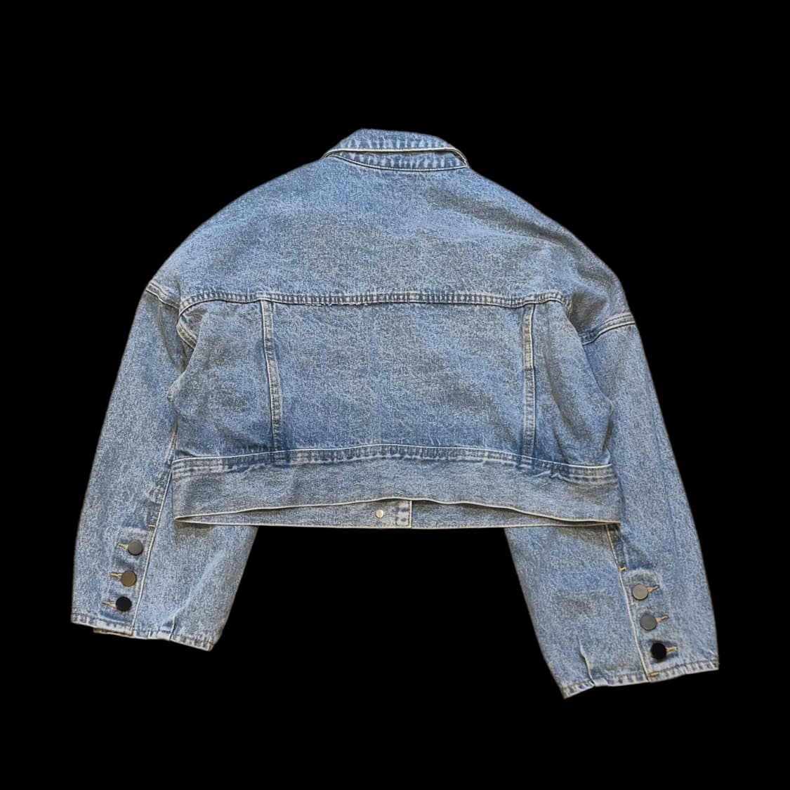 여성-M 크롭 팔왕통 데님자켓  상품이미지2