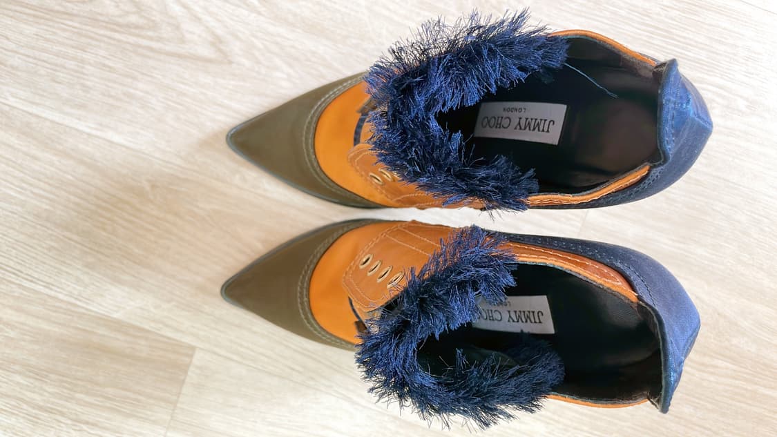 JIMMY CHOO 지미추 새틴 믹스 스틸레토 앵클 부티 하이힐 상품이미지6