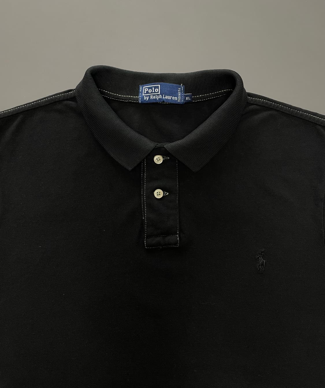 [XL] 폴로 랄프로렌 U.S.A. 블랙 반팔 카라티 상품이미지4