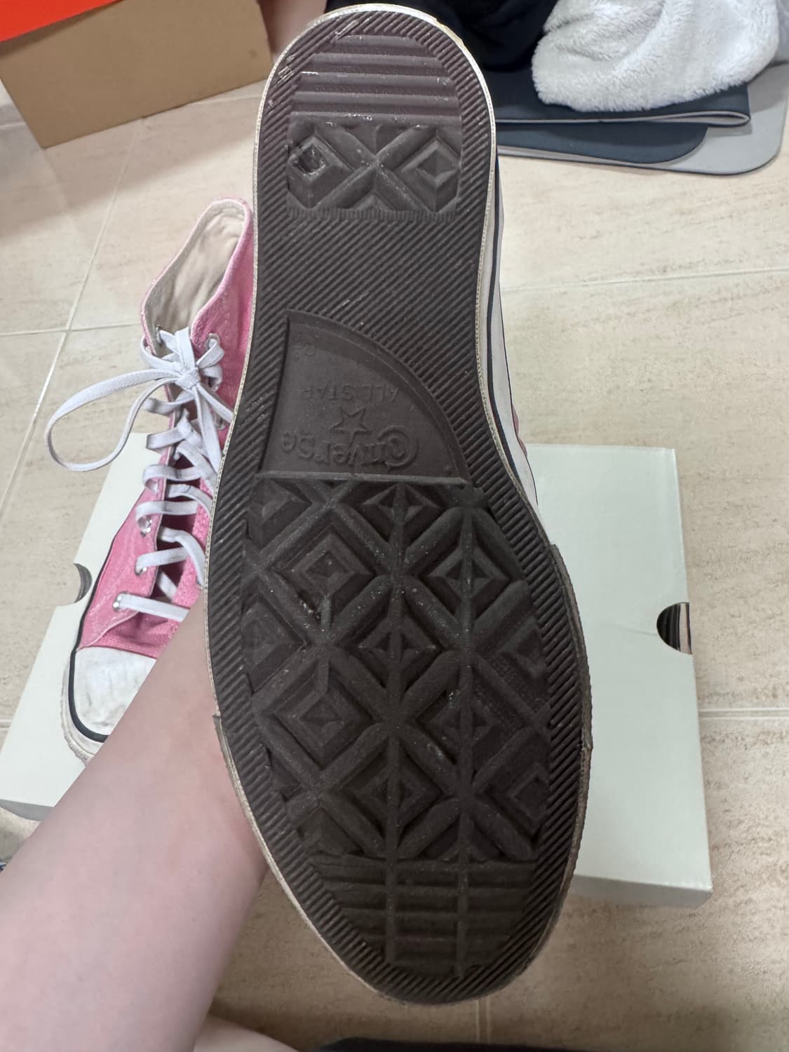 컨버스 x 스투시 척 70 하이 플루메리아(핑크) 270사이즈 상품이미지3