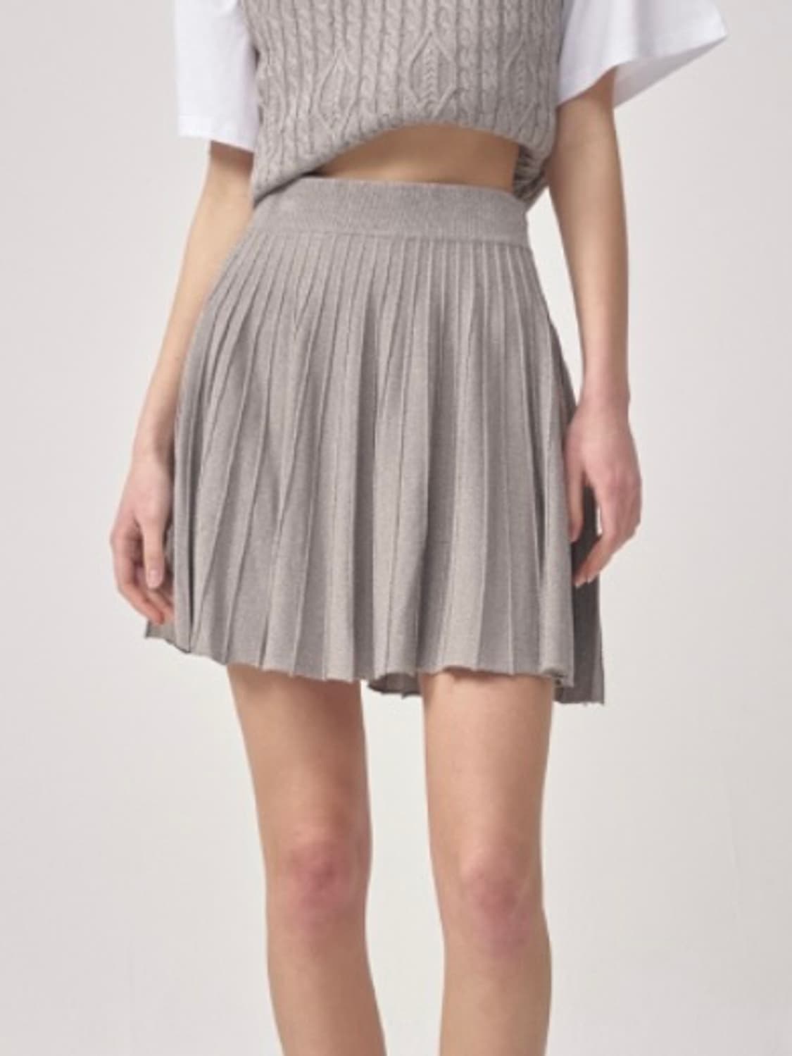 Centaur 니트 스커트 그레이 상품이미지2
