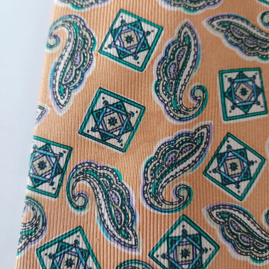 아테스토니 실크 페이즐리 패턴 넥타이 9.4cm A등급 A19763
 상품이미지5