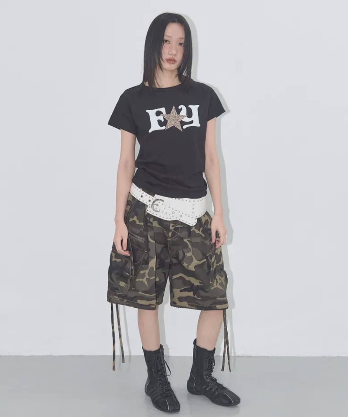 FY 레오파드 티 (BLACK) F25QB100 상품이미지2