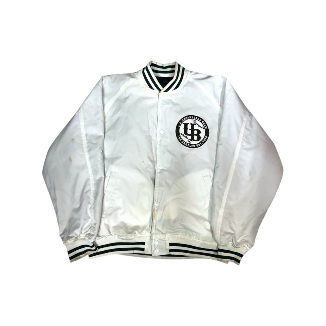 일본 빈티지 화이트 그린 리버시블 양면 바시티 올드스쿨 점퍼  상품이미지9