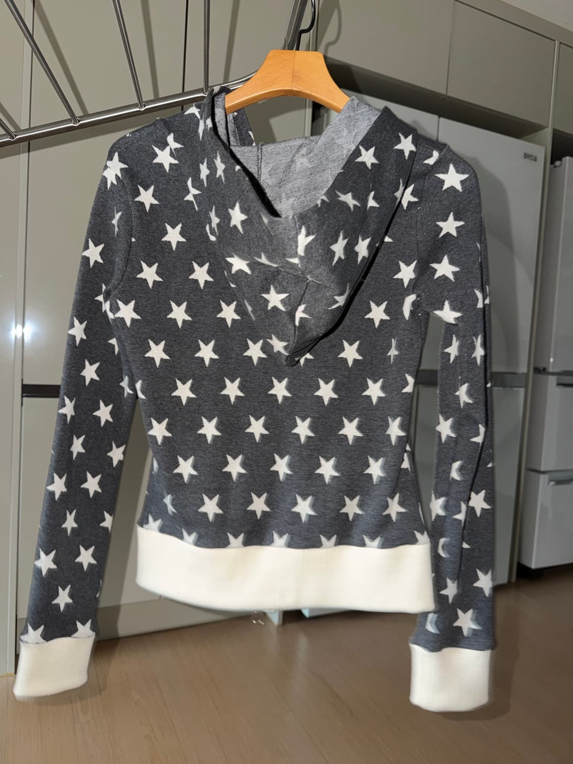 도쿄 별패턴 2way 후드집업 실착 1회 상품이미지3