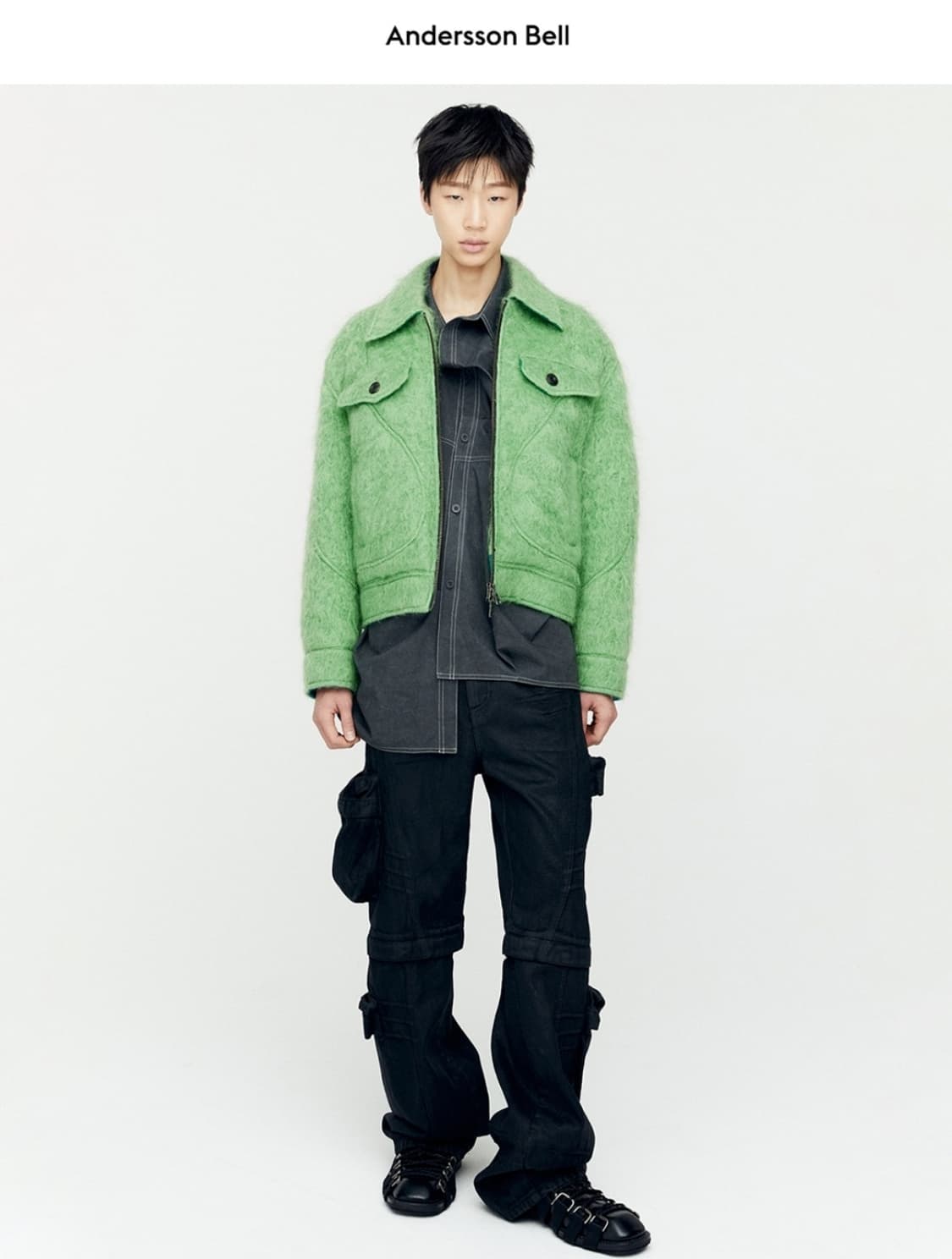 앤더슨벨 Green Wado Shaggy Wool Jacket 상품이미지8
