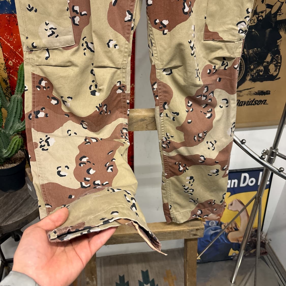 90s 오리지널 밀리터리 미육군 초코칩카모 BDU 카고팬츠 N949 상품이미지4