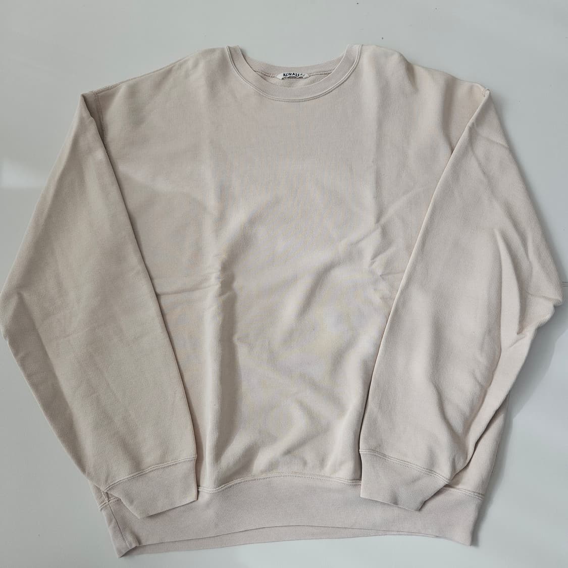 오라리 슈퍼 밀 가먼트 다이 스웻 셔츠 / 베이지 / 4사이즈 상품이미지1