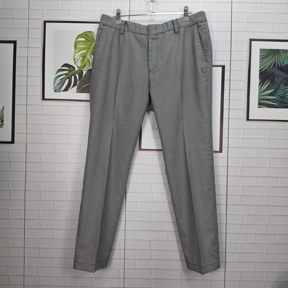 캘러웨어 하운드투스 패턴 자수 로고 골프 팬츠 바지 32사이즈 상품이미지1