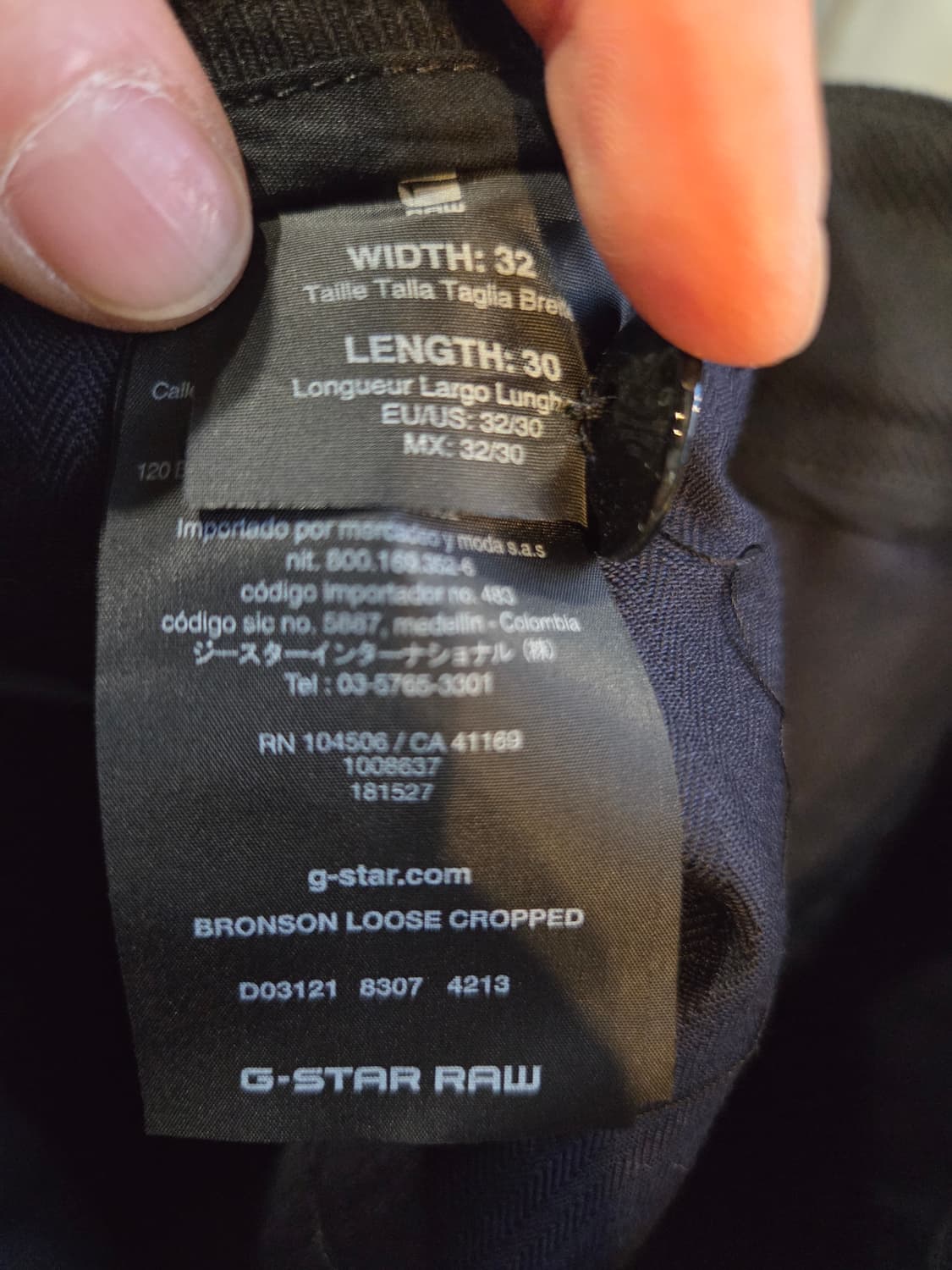 STAR RAW 브론슨 루즈 크롭 팬츠(W32/L30)택없음 상품이미지7