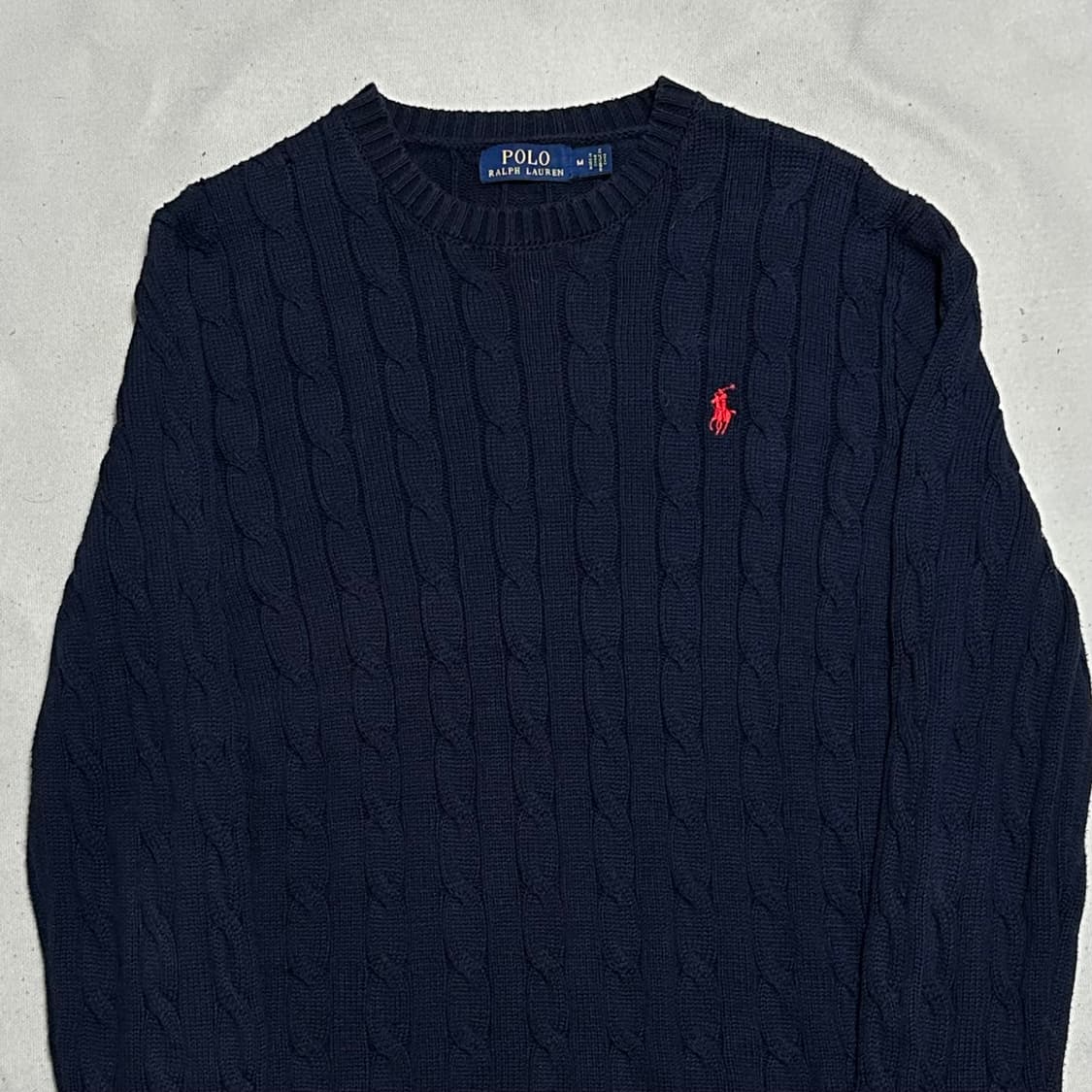M 폴로랄프로렌 네이비 케이블 니트 상품이미지1