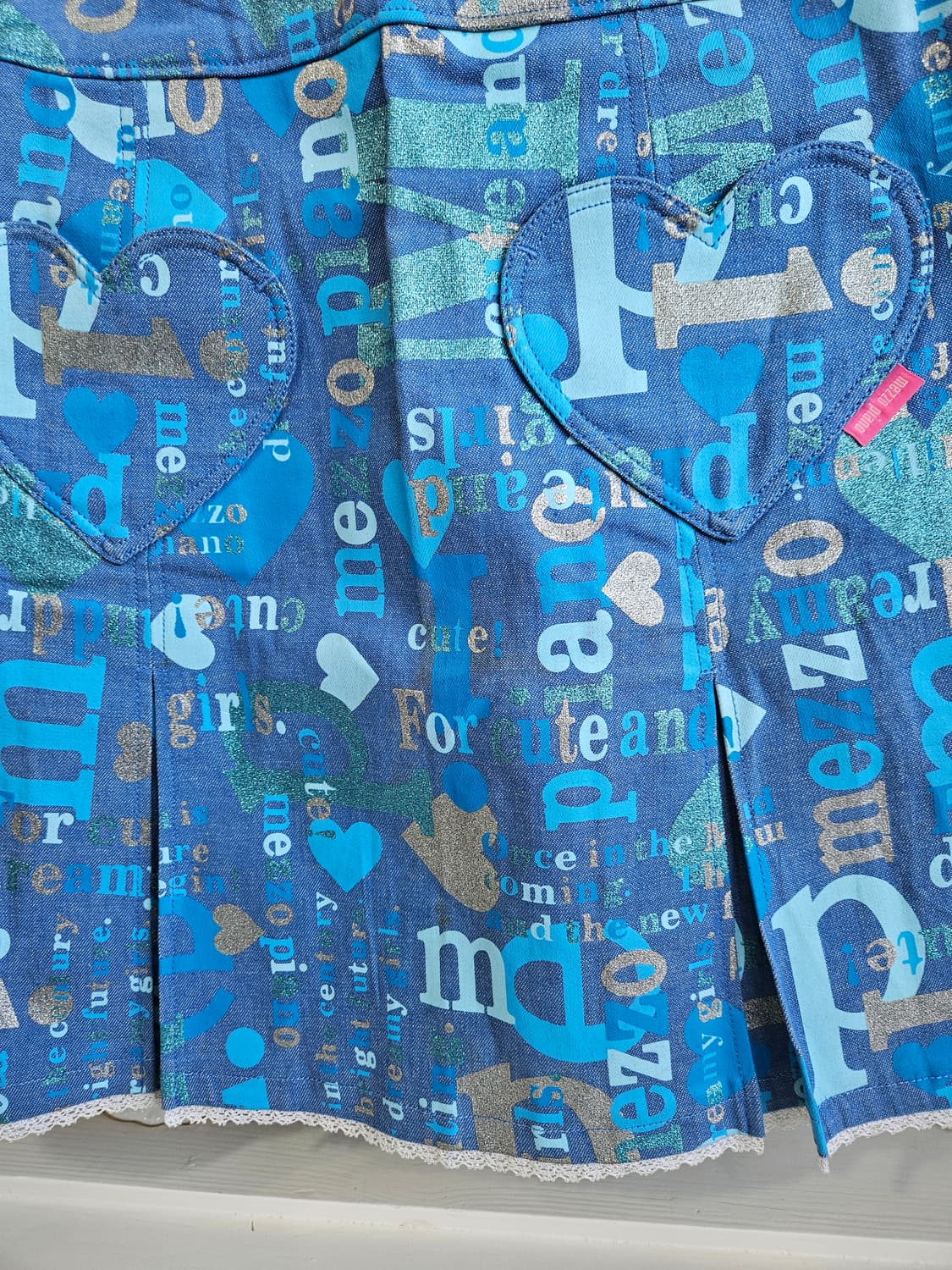 (mezzo piano) 레터링 하트 스커트 상품이미지3