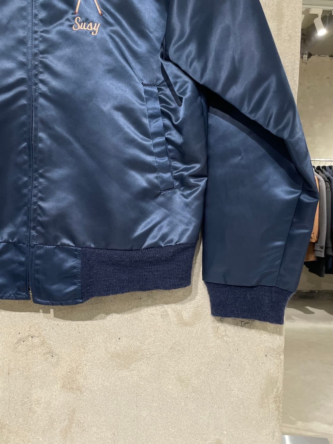 재패니즈 빈티지 블루 8볼 사틴 블루종 자켓 상품이미지5