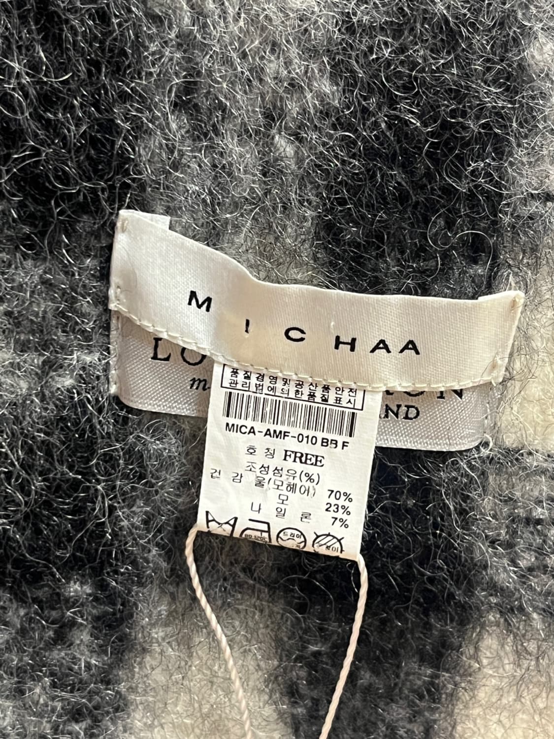 미샤 울 체크 머플러 상품이미지4