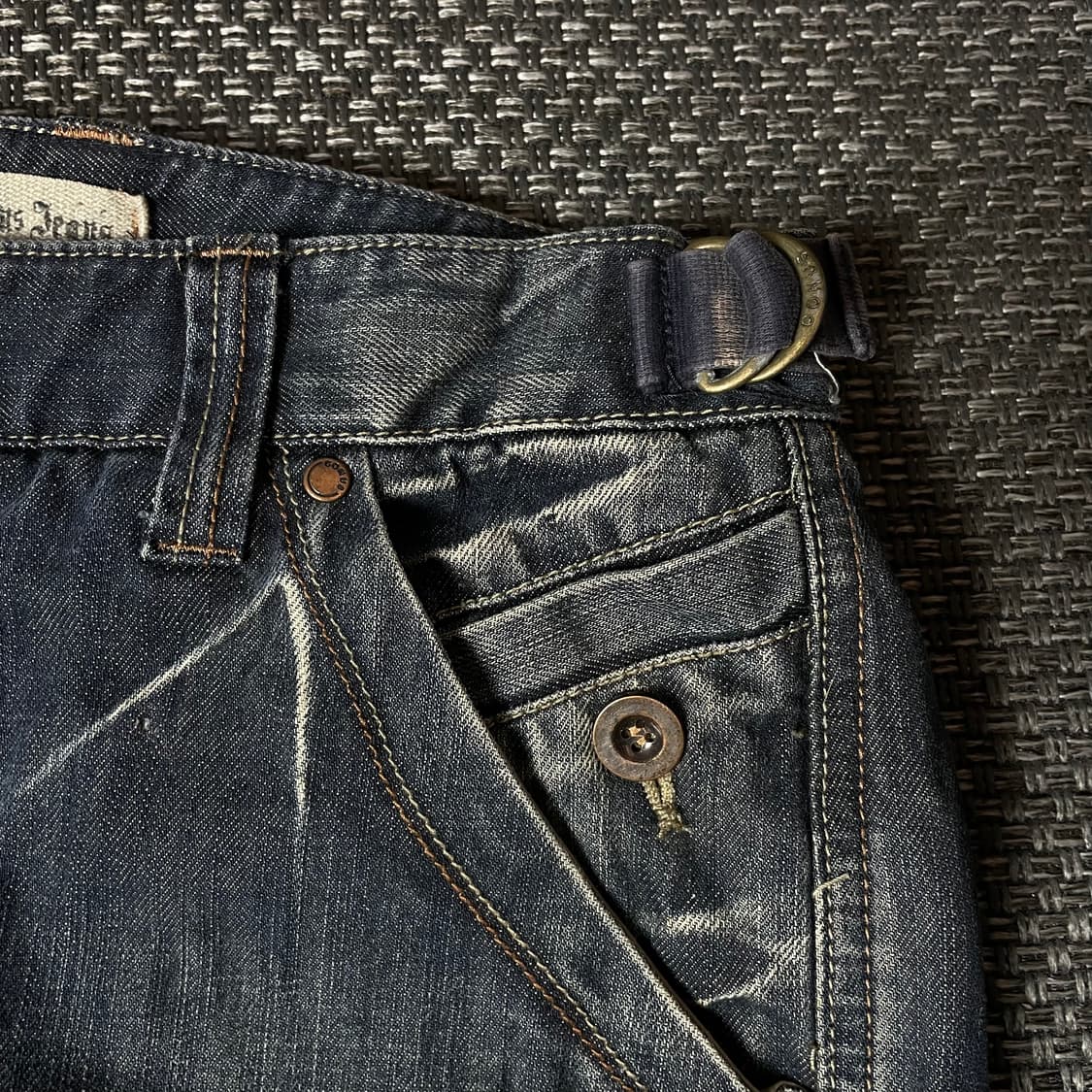 (32) CONUS 그레이블루 카고 워싱 데님 팬츠 상품이미지6