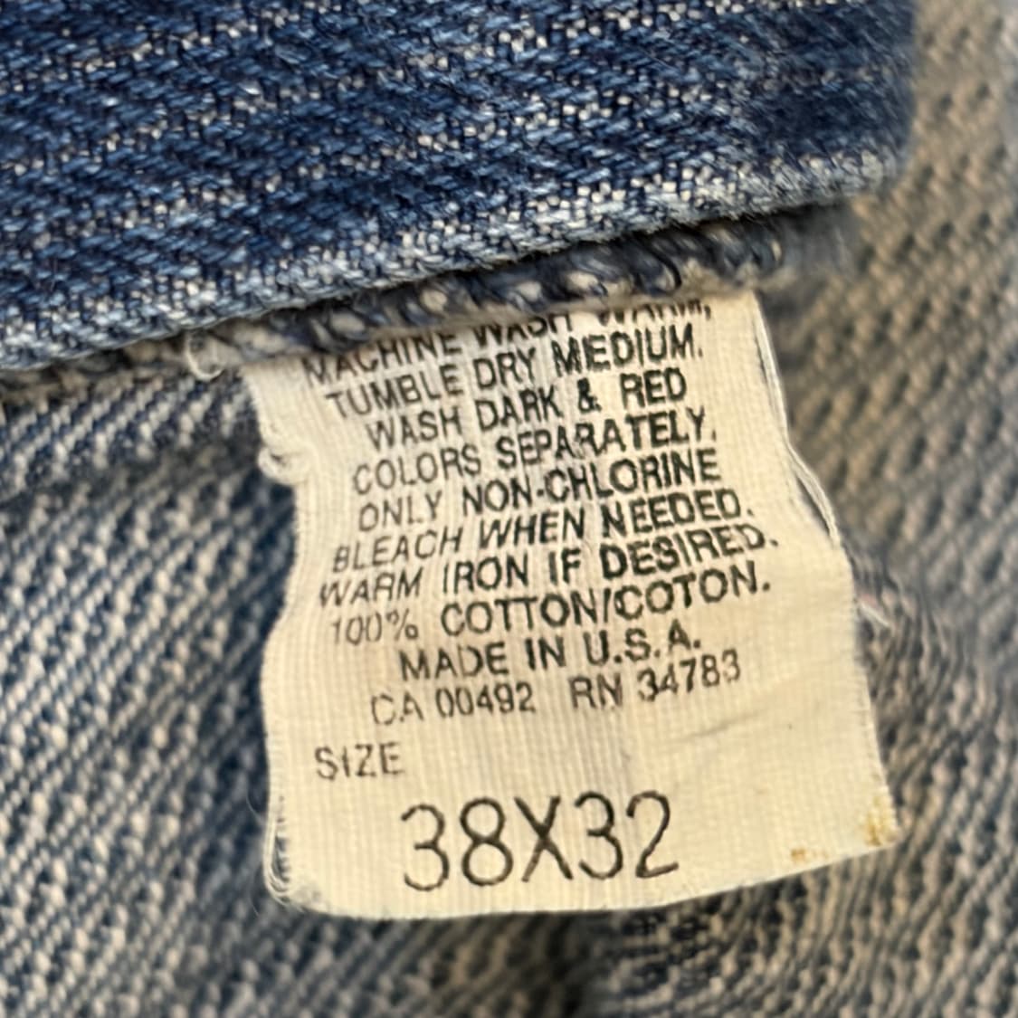 90s Made in USA 미국 빈티지 Lee 리 여자 빅사이즈 청바지 상품이미지4