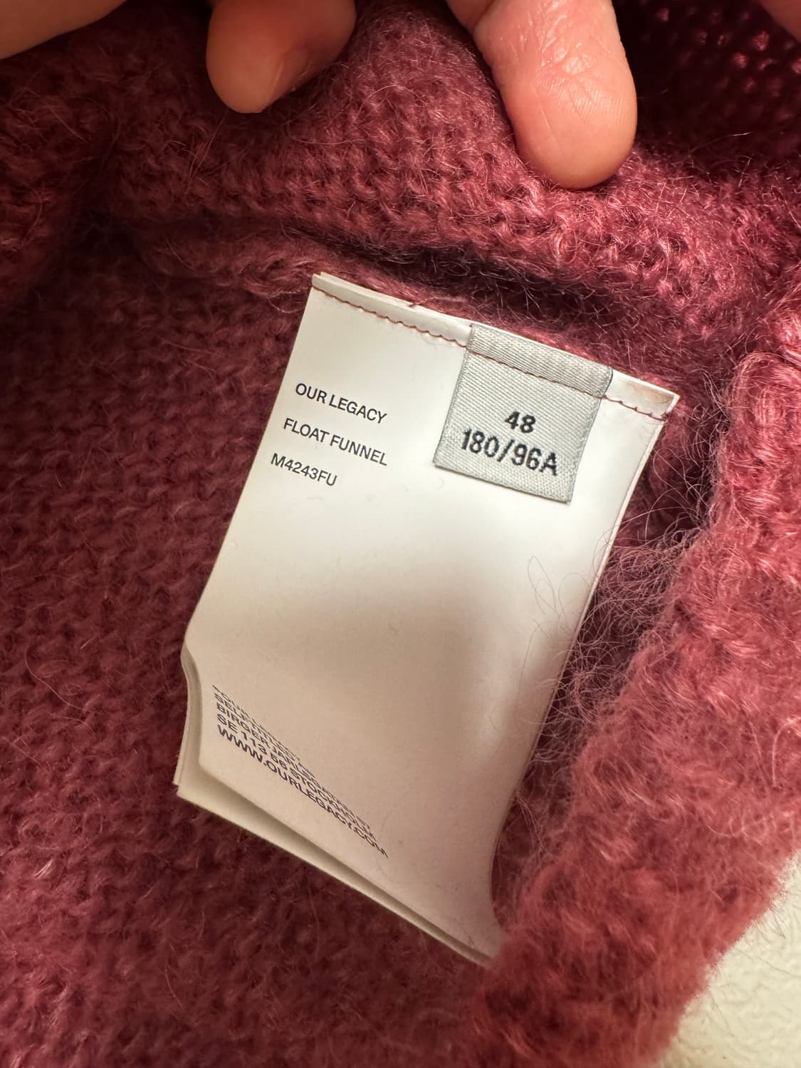 아워레가시 모헤어 실크 집업 스웨터 48 상품이미지5