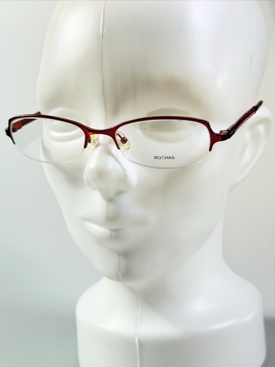 90s ROCHAS 브라운 메탈 스퀘어 반무테 빈티지 안경 상품이미지8