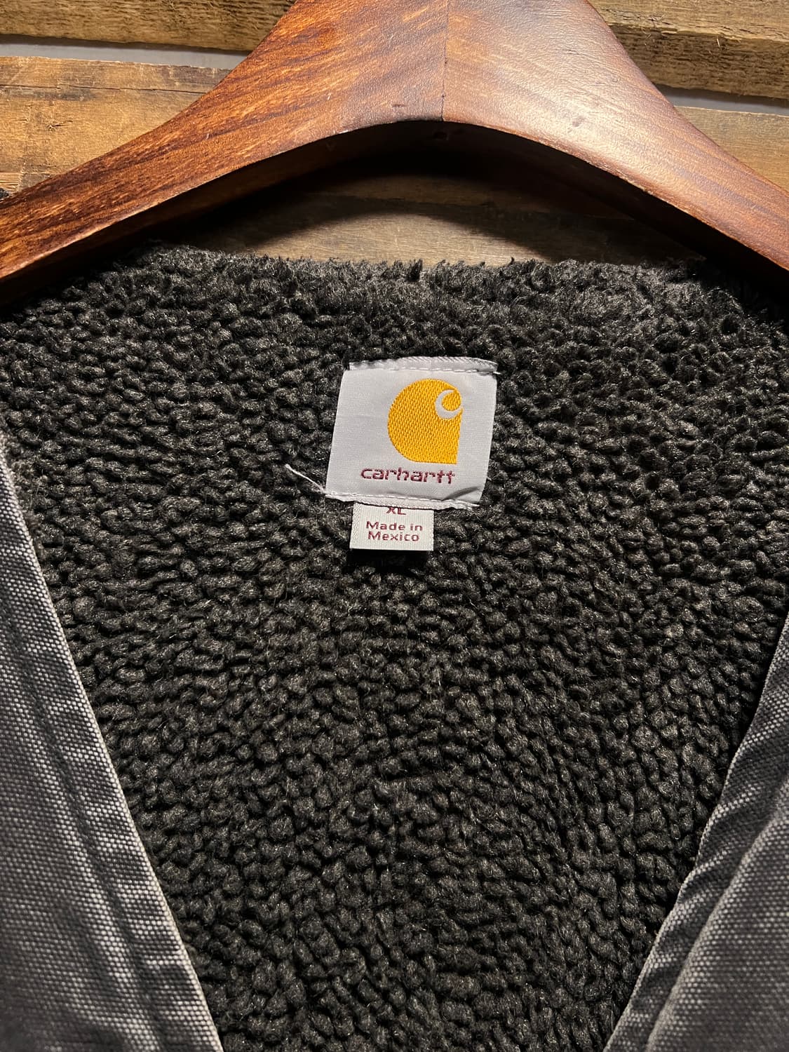 [XL]칼하트 USA 플리스 라이닝 빈티지 워싱 블랙 워크 베스트 상품이미지2