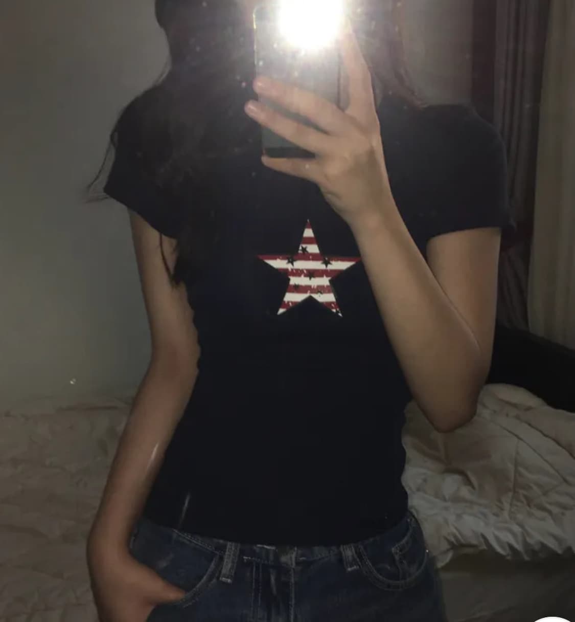 USA 성조기 별 프린팅 반팔티 유어프롬 에이블리 상품이미지1