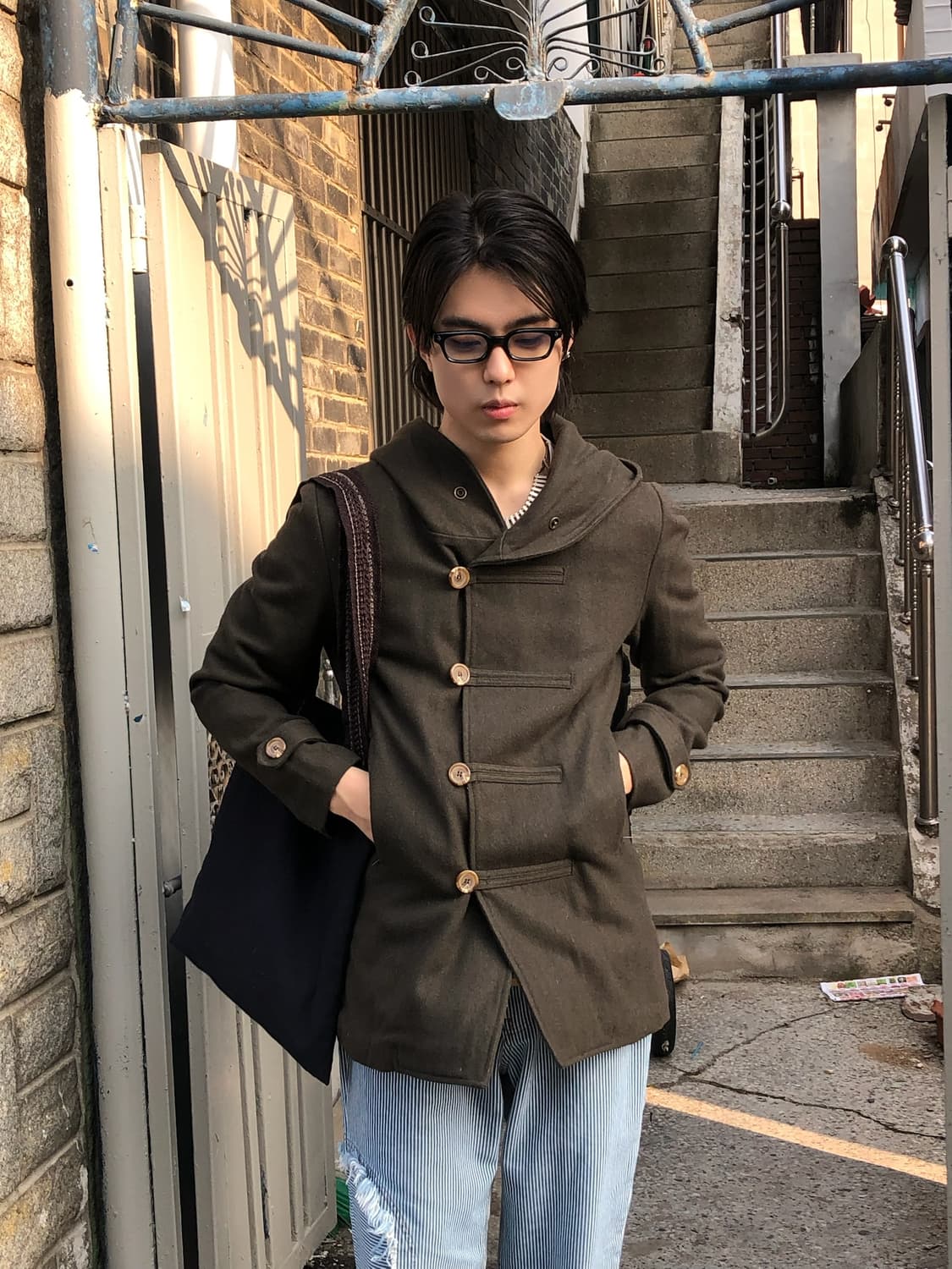 언더커버 90‘s 나폴레옹 후드 코트 상품이미지3