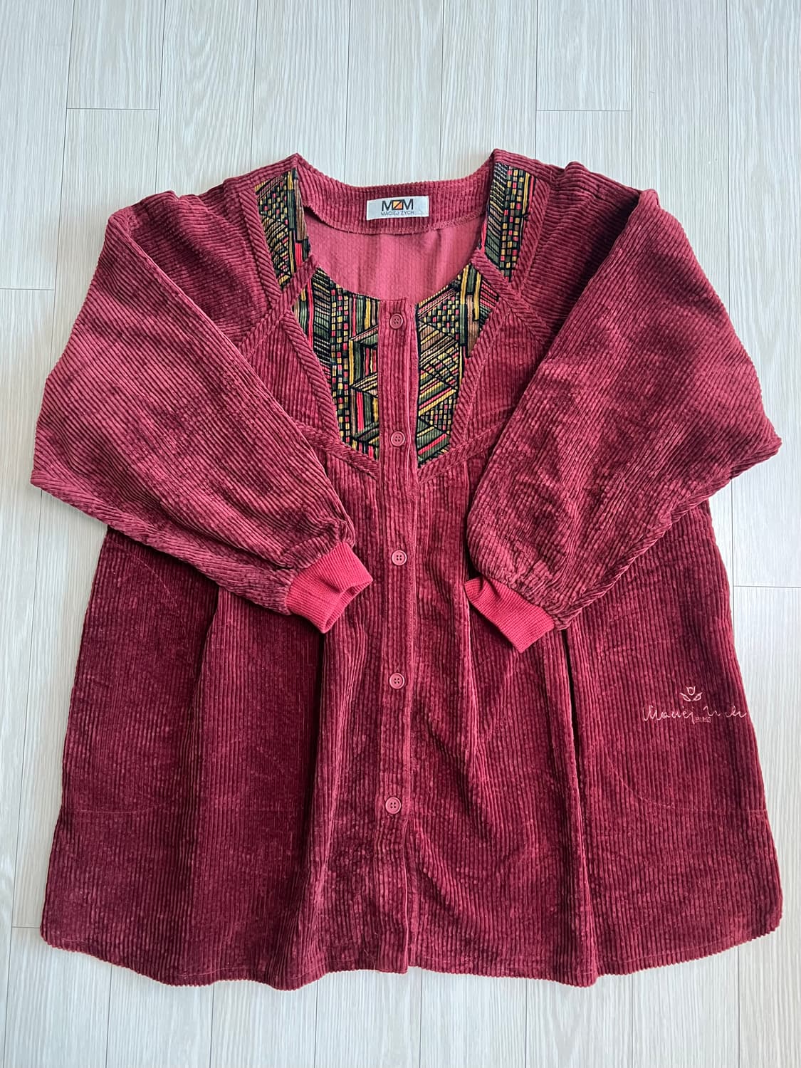 빈티지 버건디 상의 상품이미지1