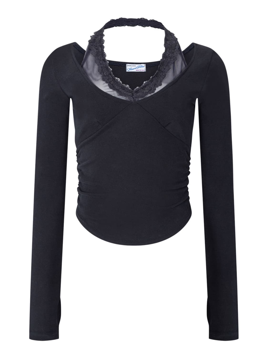 Amelia Lace Halter Long Sleeve Top (Cool 상품이미지3