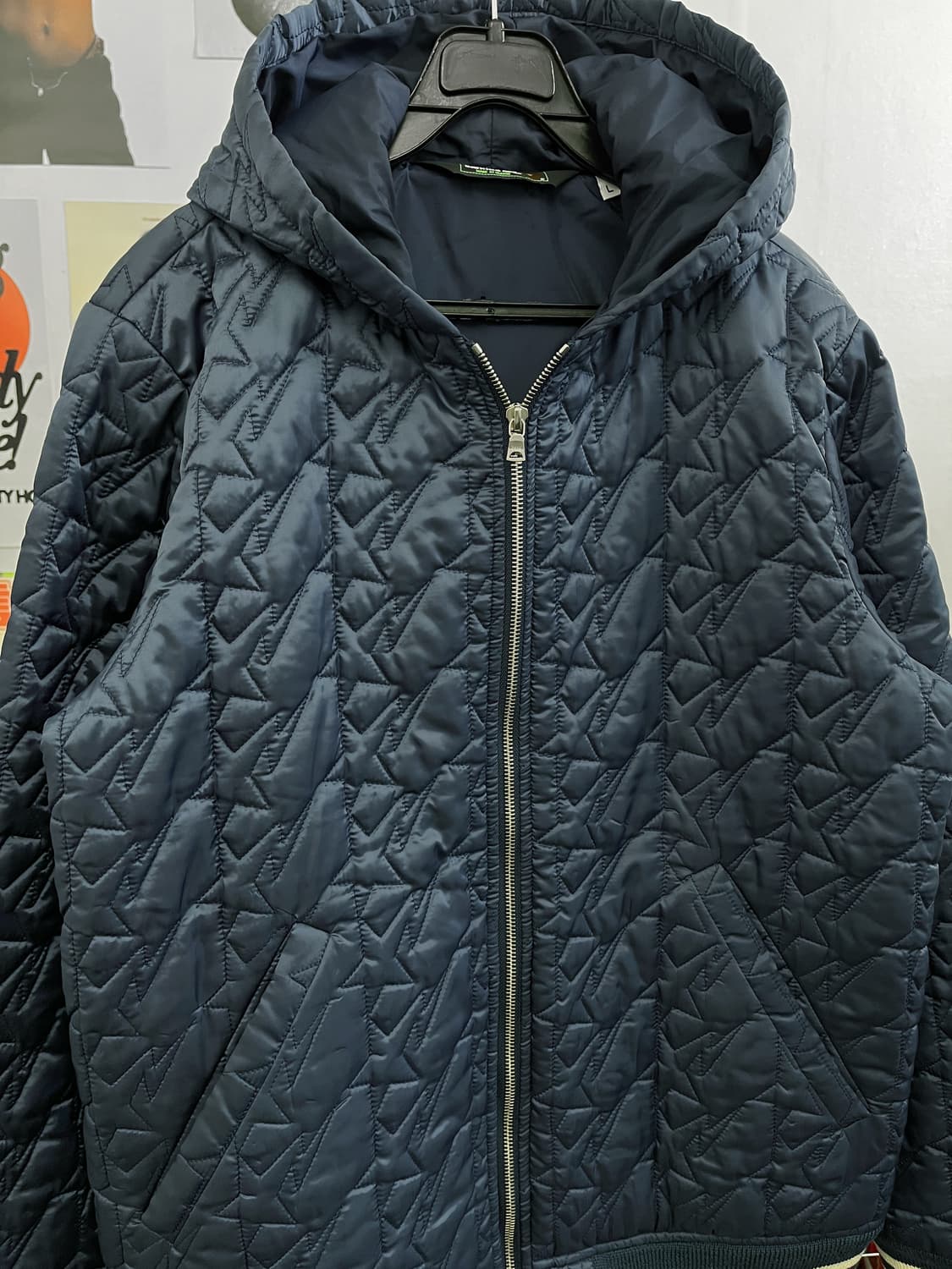 베이프 스타 00s 퀼팅 패딩 네이비 상품이미지6