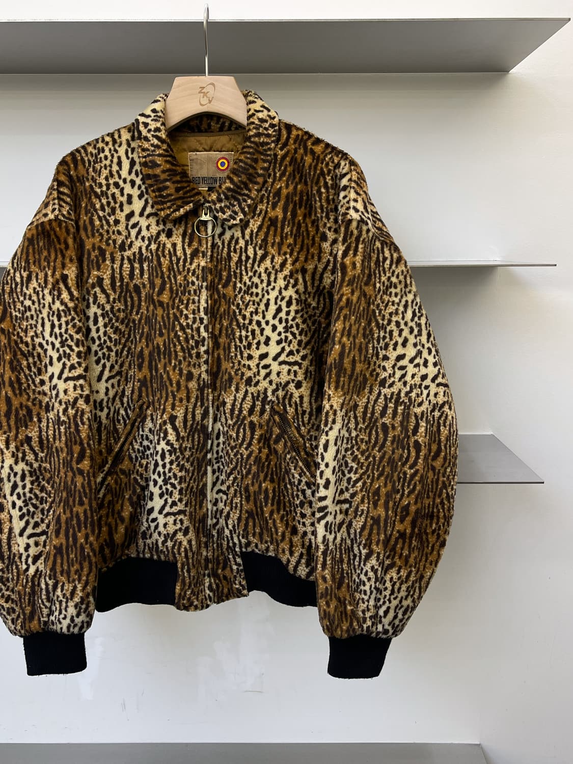 레드 옐로우 블루 90s 레오파드 패턴 블루종 상품이미지3