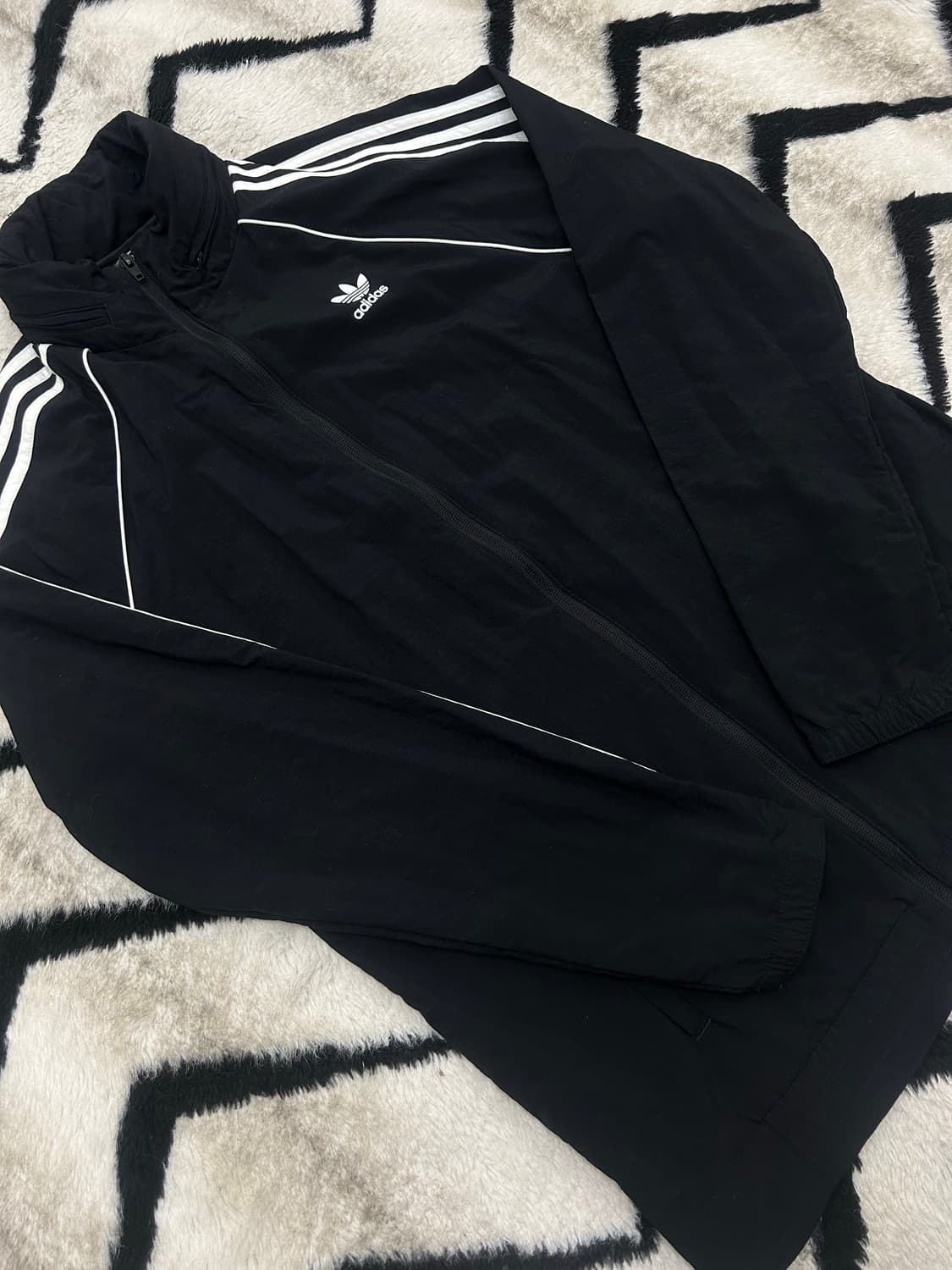 [L]아디다스 슈퍼스타 나일론 바람막이/블랙 상품이미지5