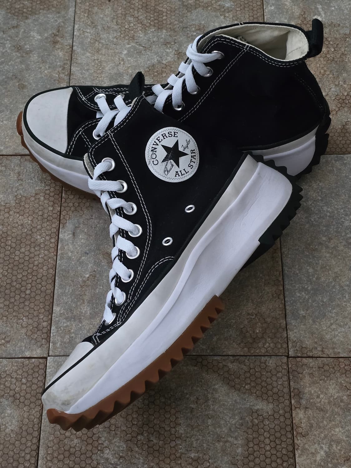 (250)컨버스 런스타 하이크 하이 검흰 상품이미지6