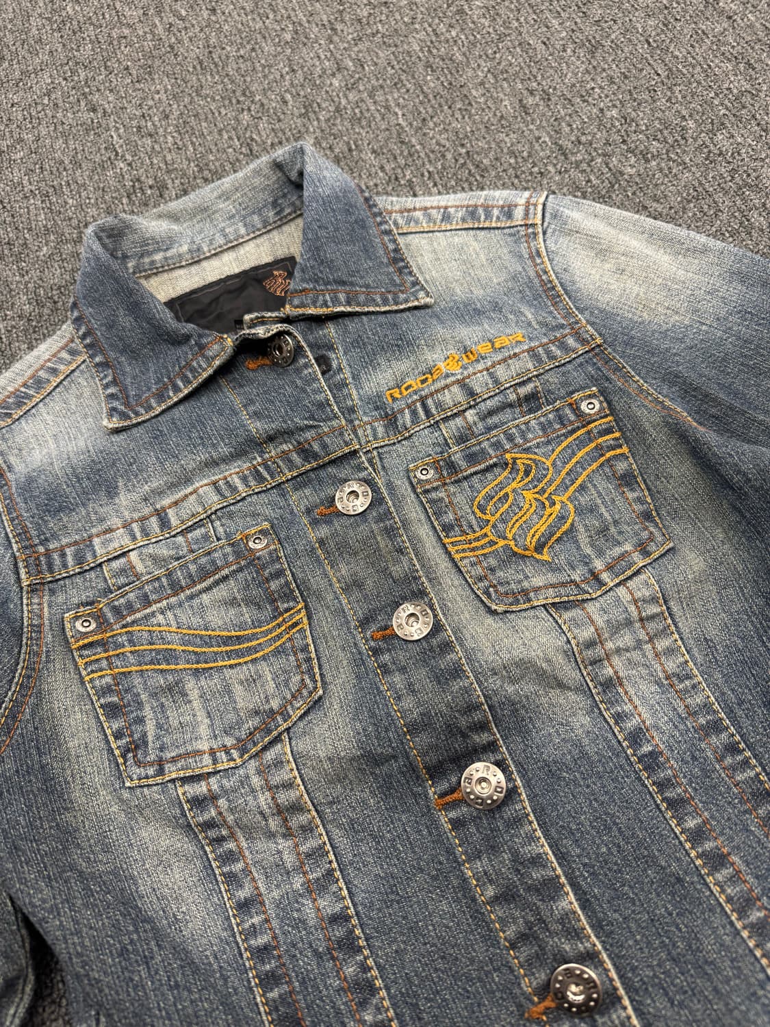 로카웨어 빈티지 여성 y2k 자수 데님자켓 상품이미지2