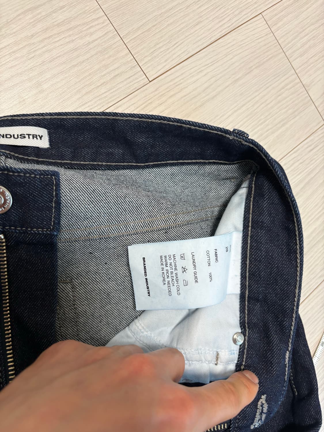 브랜디드 1796 인디고 와이드 스트레이트 진 28인치 상품이미지3