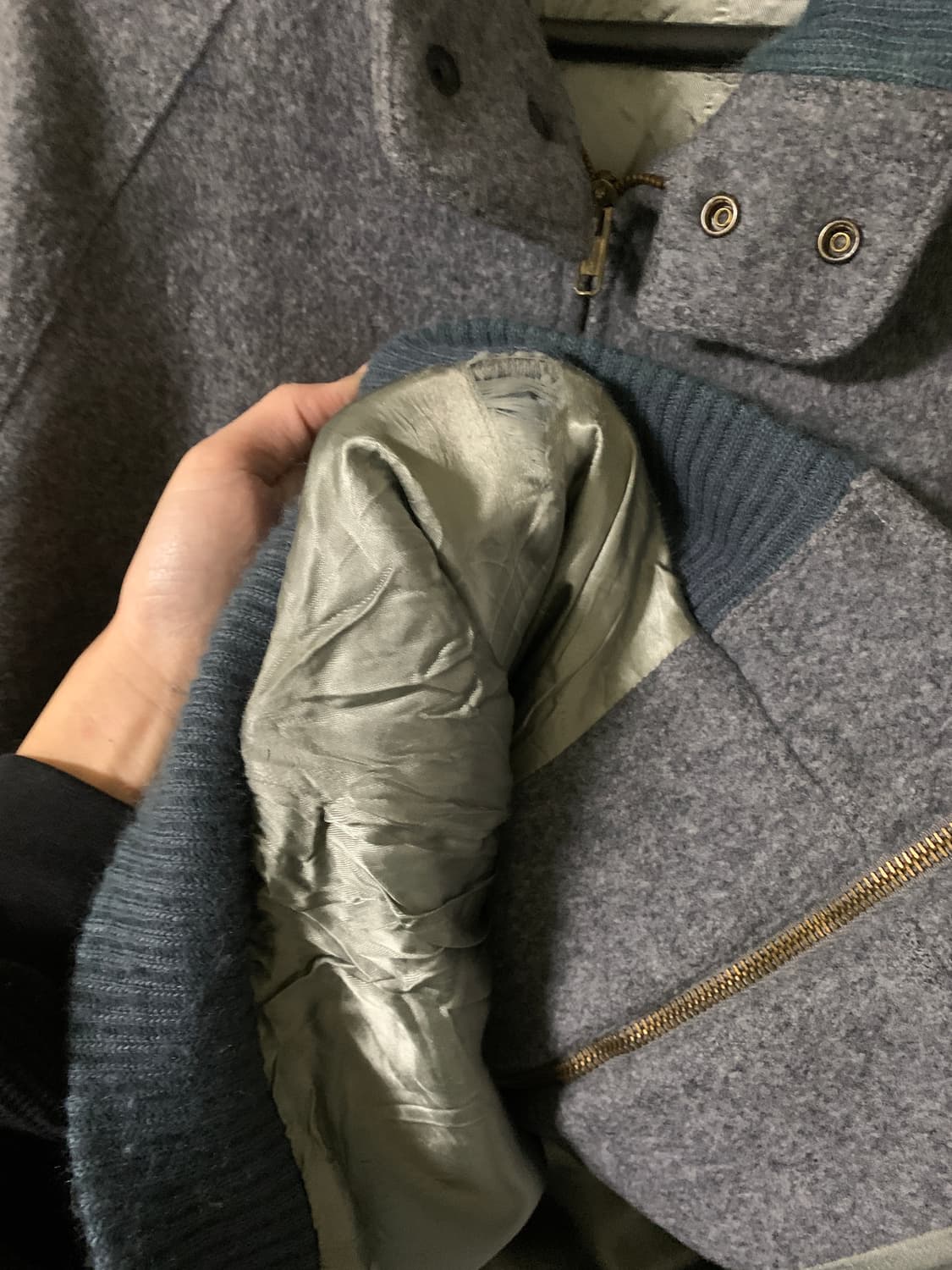 펜들턴 made usa 울 블루종 점퍼 자켓 L (데미지) 상품이미지5