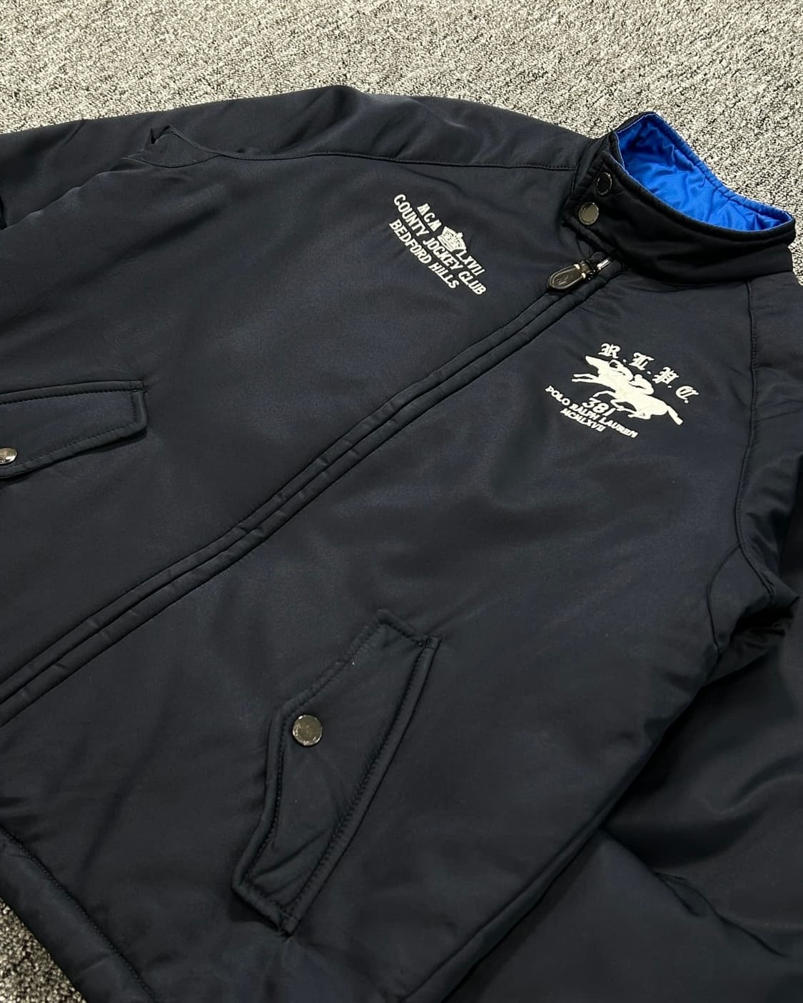 폴로 랄프로렌 더블포니 네이비 럭비 점퍼 상품이미지2