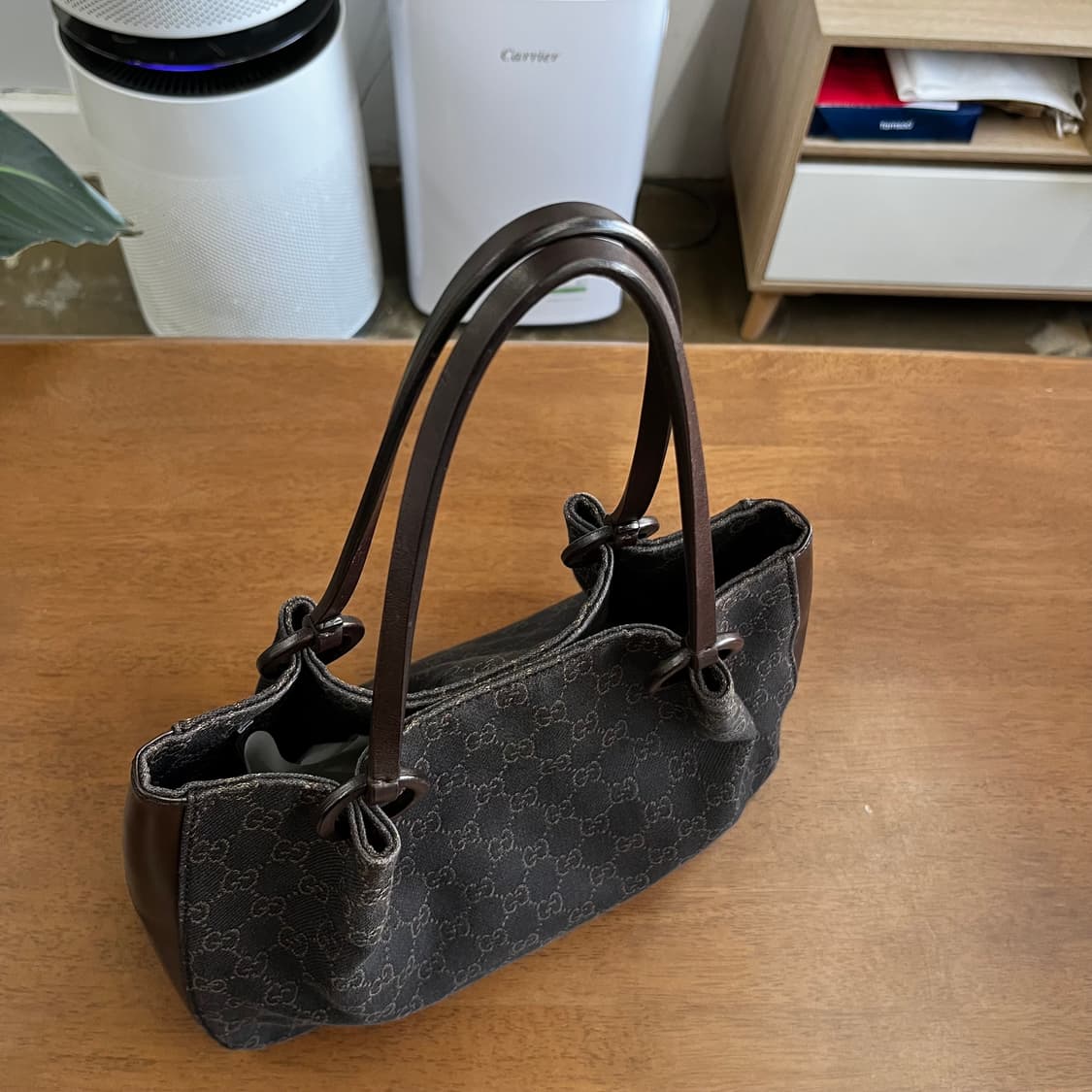 구찌 자카드 캔버스/레더 토트백 상품이미지3