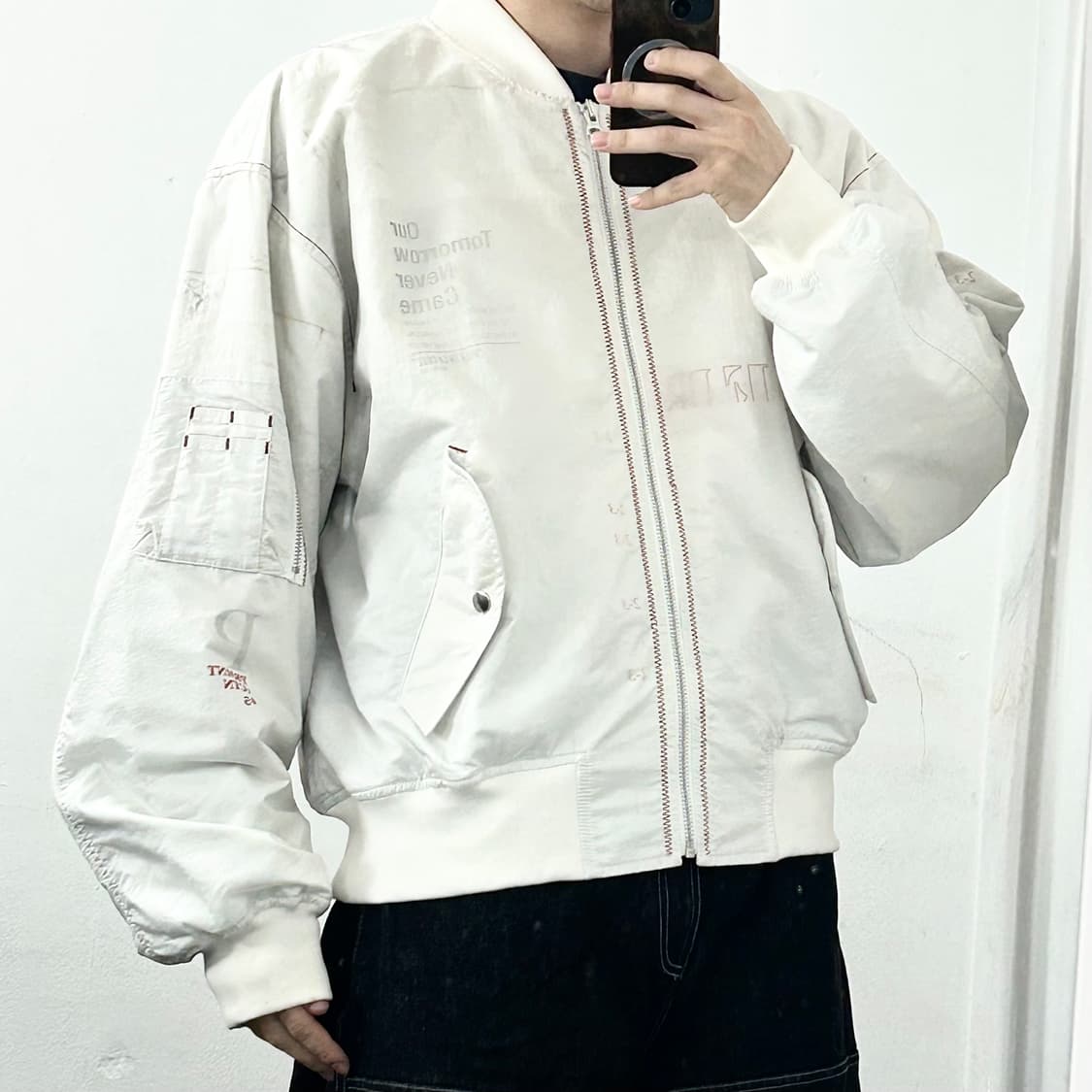 혜인서 그래픽 나일론 봄버 자켓 상품이미지2