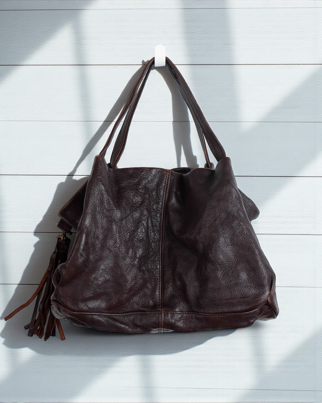 [NIKO AND...] 소프트 브라운 레더 토트백 상품이미지1