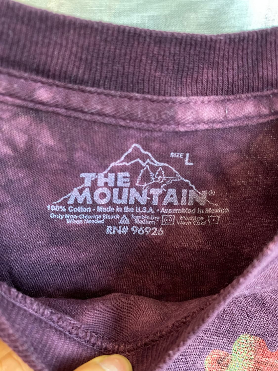 THEMOUNTAIN, 도마뱀 퍼플타이다이 반팔티셔츠(L) 상품이미지6