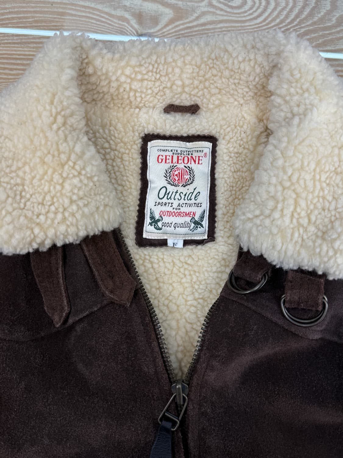 Geleone 90’s 스웨이드 레더 무스탕 상품이미지4