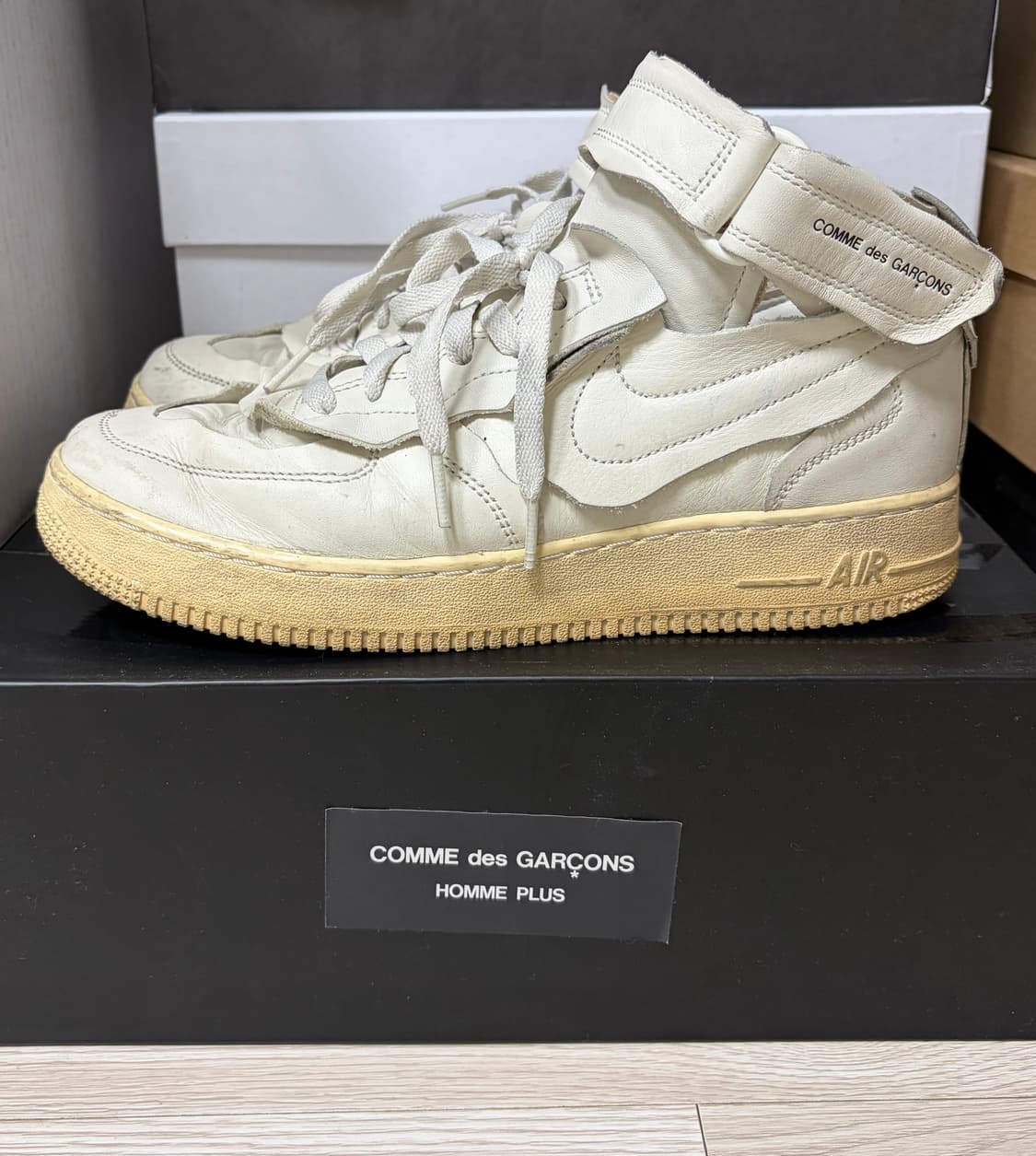[265] 꼼데가르송 에어포스 미드 화이트 상품이미지1