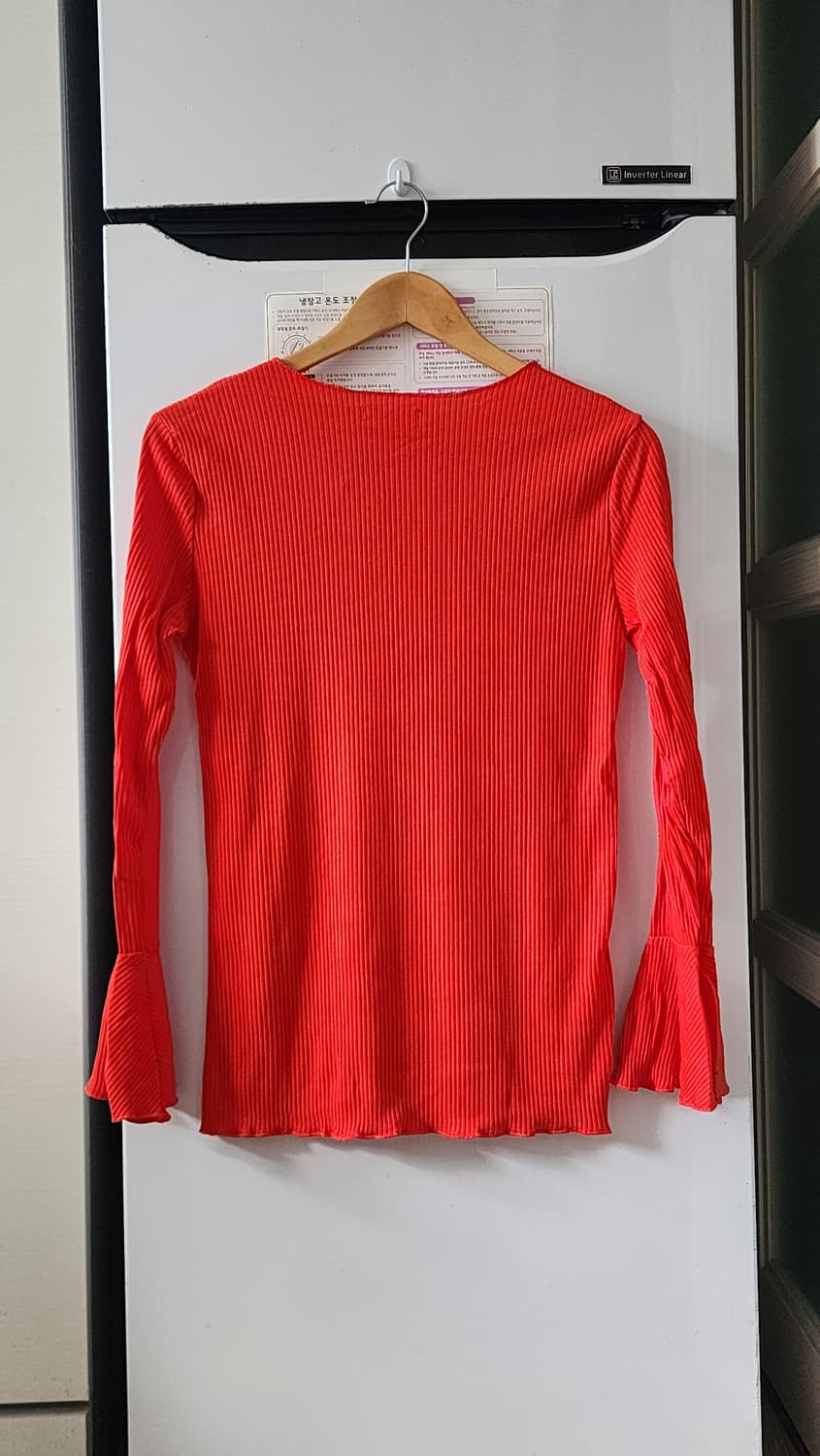 Papaya 빨간색 나팔소매 블라우스 Free 상품이미지2