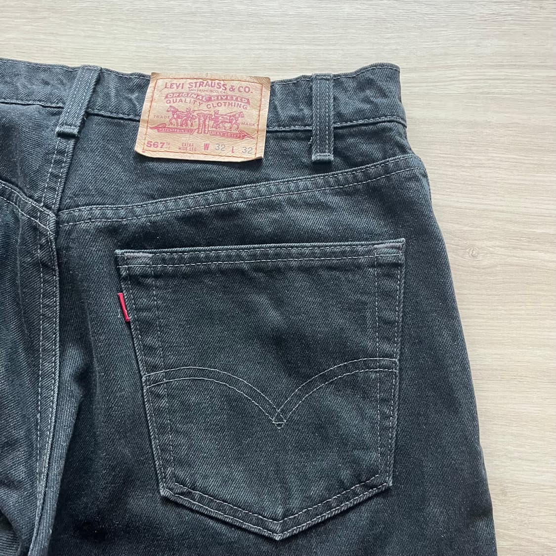 [32] 90s 빈티지 리바이스 567 블랙 컷오프 상품이미지5