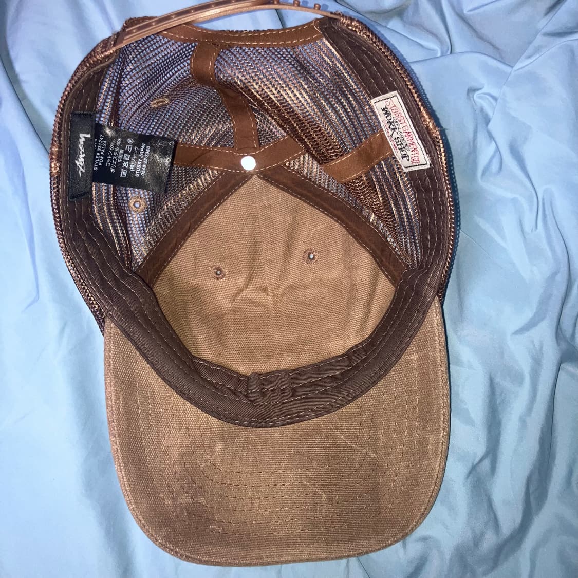 스투시 x 아워레가시 워크샵 로우 프로파일 트러커 캡 브라운 상품이미지2